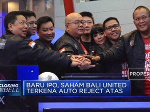Baru IPO Saham Bali United Terkena Auto Reject Atas
