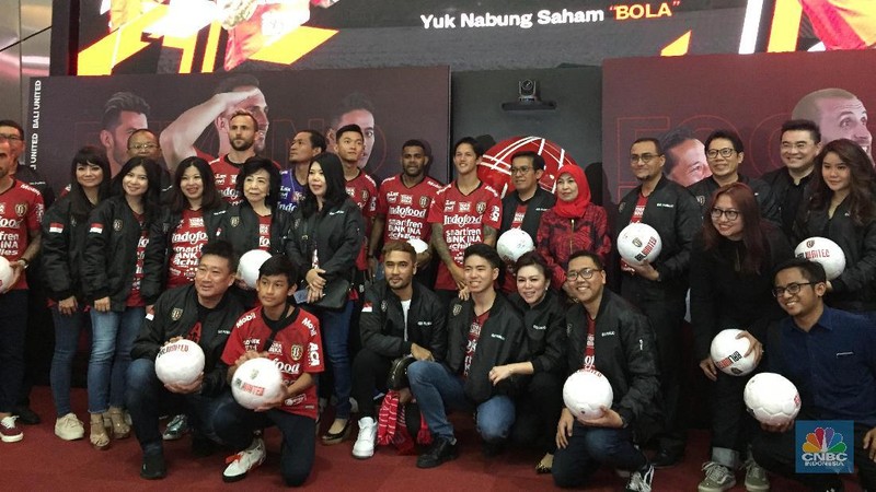 Bali United resmi menjadi emiten di Bursa Efek Indonesia.