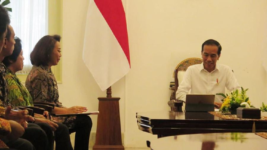 Moeldoko tak memberi jawaban tegas kepada wartawan saat ditemui di Kompleks Istana Kepresidenan, Jakarta, Selasa (3/9/2019).