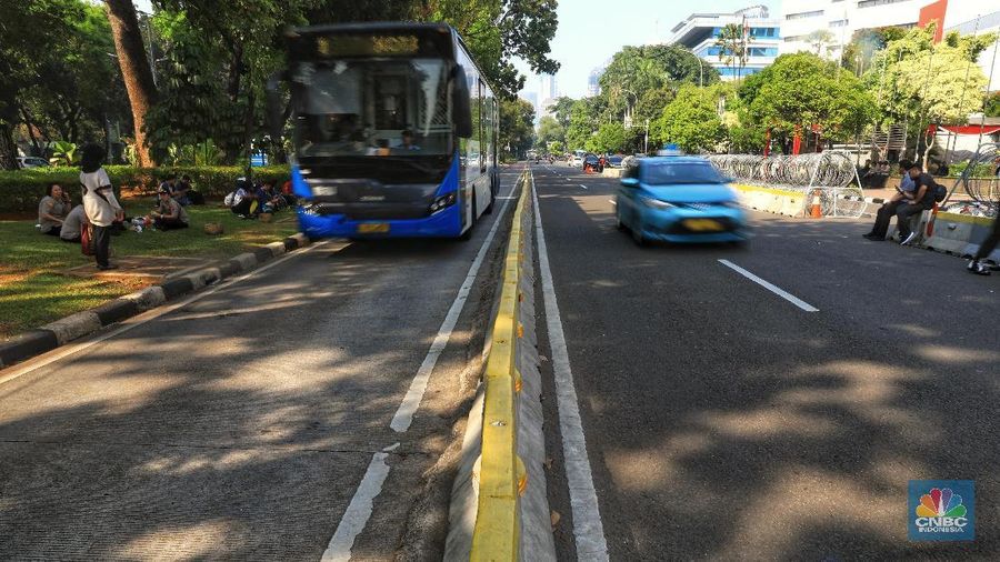 Jelang sidang Sengketa Pipres 2019 ketiga, tidak adanya peralihan lalu lintas di sekitaran gedung MK.
