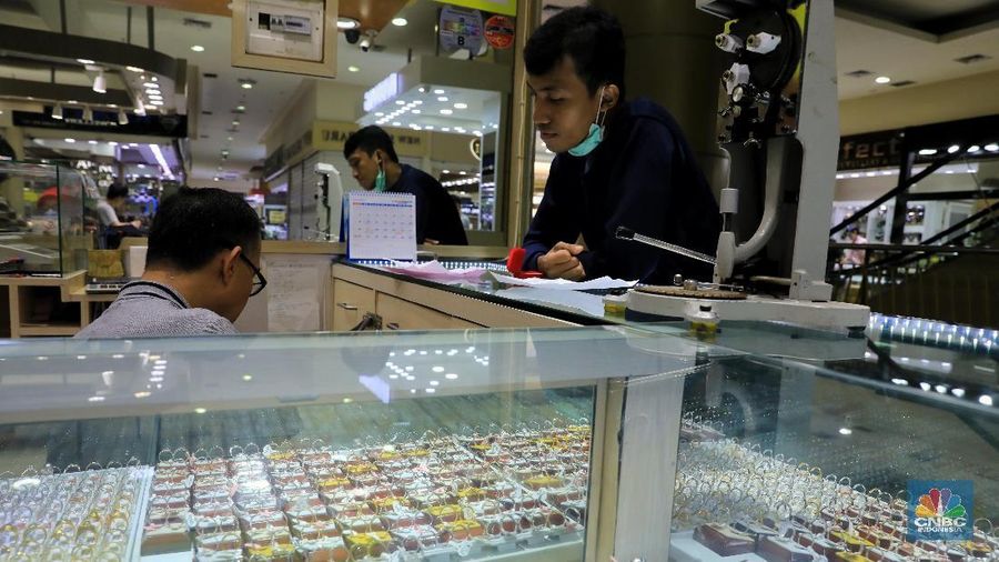 Toko Emas Cikini Gold Center, Cikini, Jakarta Pusat (21/6/2019). (CNBC Indonesia/Andrean Kristianto)