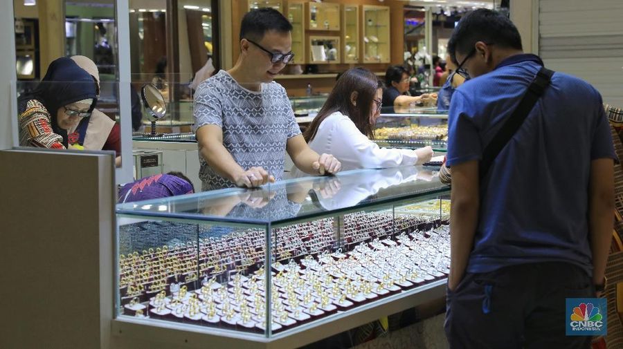 Toko Emas Cikini Gold Center, Cikini, Jakarta Pusat (21/6/2019). (CNBC Indonesia/Andrean Kristianto)