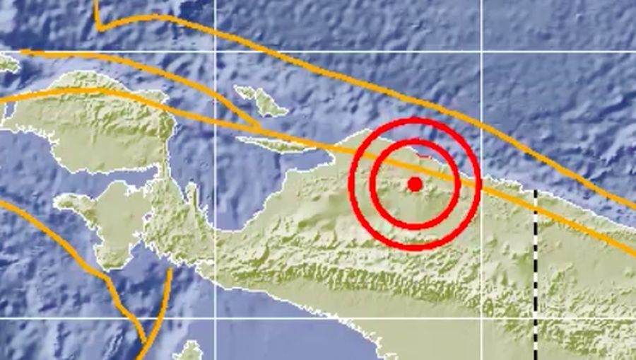 Gempa bumi berkekuatan 6,0 Skala Richter (SR) terjadi di wilayah Tenggara, Mamberamo Tengah.