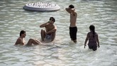 Spanyol bakal menjadi daerah pertama yang diterjang gelombang panas sepanjang pekan ini. Setelah itu gelombang panas akan menyebar ke Prancis, Jerman, Belgia, Republik Ceko, Swiss, dan Italia. (Photo by Christophe ARCHAMBAULT / AFP)