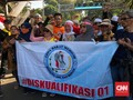 Massa Aksi Minta Hakim MK Coret Jokowi-Ma'ruf Amin di Pilpres