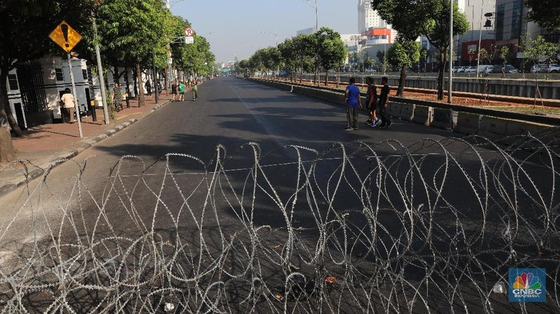Jelang putusan sengketa Pilpres 2019 nanti sejumlah ruas jalan disterilkan dari pagi.