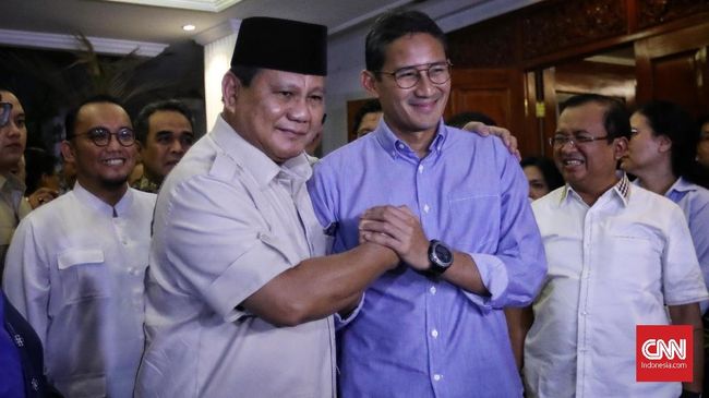 Prabowo dan Sandi Kemungkinan Hadiri Pelantikan          Jokowi-Ma'ruf