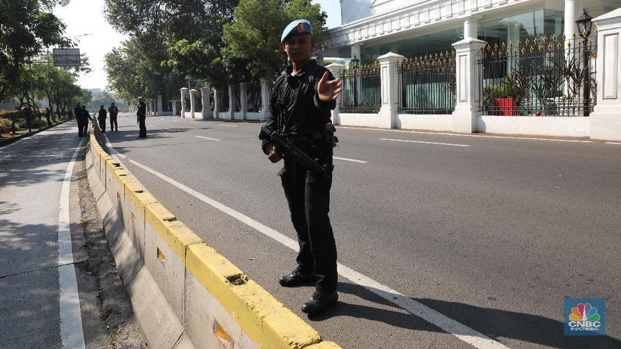Jelang putusan sengketa Pilpres 2019 nanti sejumlah ruas jalan disterilkan dari pagi.