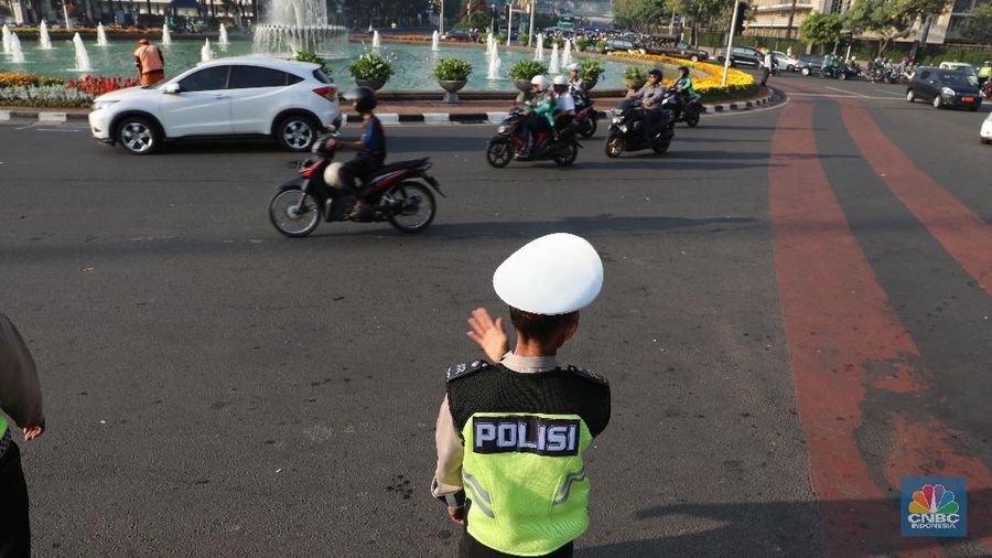 Jelang sidang putusan yang digelar Kamis (27/6/2019) siang, sejumlah jalan sudah disterilkan di kawasan sekitar MK dan Istana Negara.