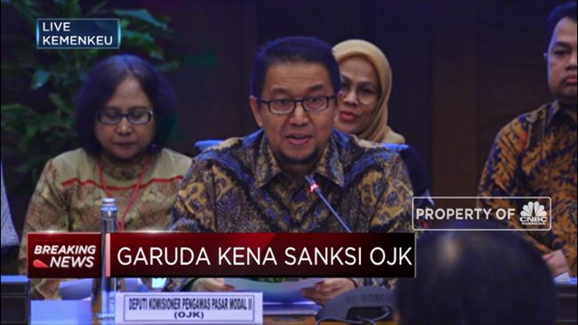 Kasus Laporan Keuangan, OJK Hukum Garuda Indonesia