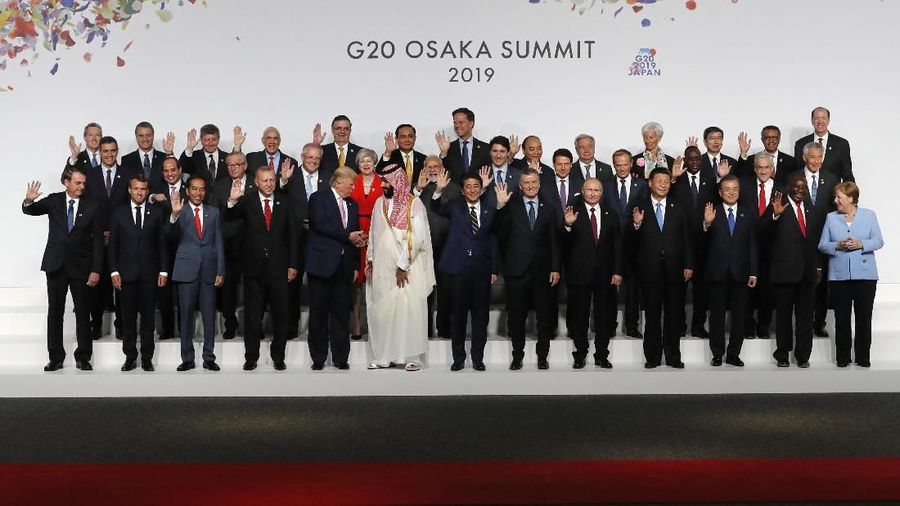 Aksi tingkah lucu para pemimpin negara dalam acara KTT G20 di Osaka, Jepang