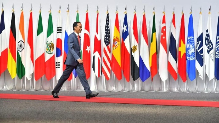 Presiden Joko Widodo saat mengikuti KTT G20 di Osaka, Jepang ( Biro Pers Sekretariat Presiden/Laily Rachev)