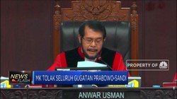 MK Tolak Seluruh Gugatan Prabowo-Sandi