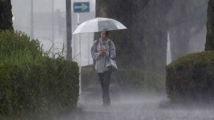 Hujan Deras di Jepang. (Kyodo/via REUTERS)