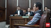 Jokdri yang juga eks CEO PT Liga Indonesia itu menjalani sidang perkara perdananya di Pengadilan Negeri Jakarta Selatan di Ruang Sidang H.M Ali Said pada 6 Mei. (CNN Indonesia/Andry Novelino)