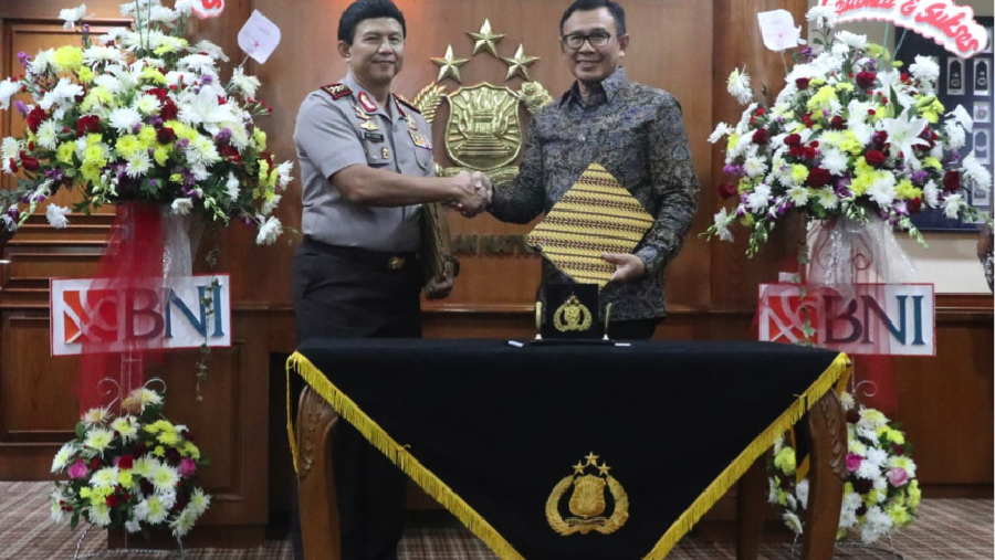 Kepolisian Negara Republik Indonesia (Polri) menjalin sejumlah kerja sama dengan PT Bank Negara Indonesia (Persero) Tbk