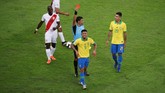 Kartu merah di final Copa America 2019 merupakan yang pertama bagi Gabriel Jesus bersama timnas Brasil sejak debut pada 2016. (REUTERS/Sergio Moraes)