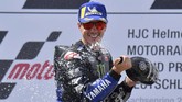 Maverick Vinales cukup puas dengan torehan runner up di MotoGP Jerman. (Photo by Tobias SCHWARZ / AFP)