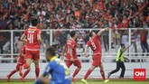 Persija membukukan keunggulan pada menit ke-75 berkat gol Marko Simic yang memanfaatkan umpan Riko Simanjuntak. (CNN Indonesia/Adhi Wicaksono)