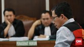 Plt Tugas Ketua Umum PSSI Joko Driyono divonis bersalah atas kasus perusakan barang bukti dugaan pengaturan skor. (CNN Indonesia/Andry Novelino)