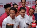 Momen Sandiaga Uno dan Erick Thohir Bertemu di Kemang