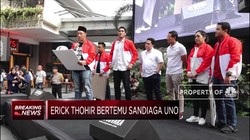 Moment Reuni Sandiaga Uno dan Erick Thohir