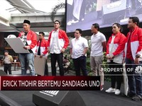 Moment Reuni Sandiaga Uno dan Erick Thohir