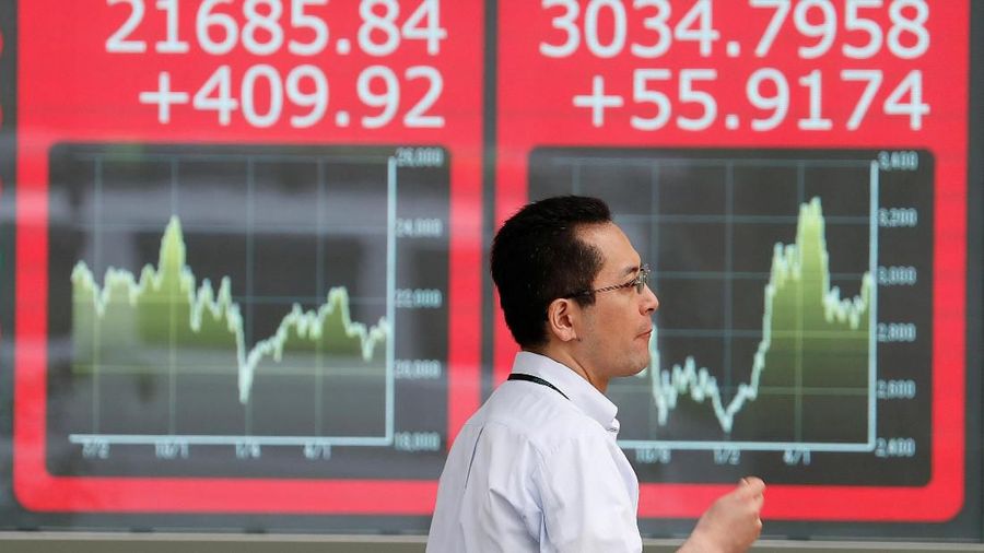 Bursa saham Asia Kamis (19/3/3030) berjuang untuk menemukan pijakan baru keluar dari zona merah.