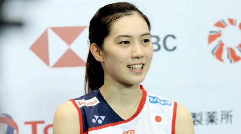 Aya Ohori, pebulutangkis cantik asal Jepang, berhasil menarik perhatian penonton di Indonesia Open 2019, Rabu (17/7)