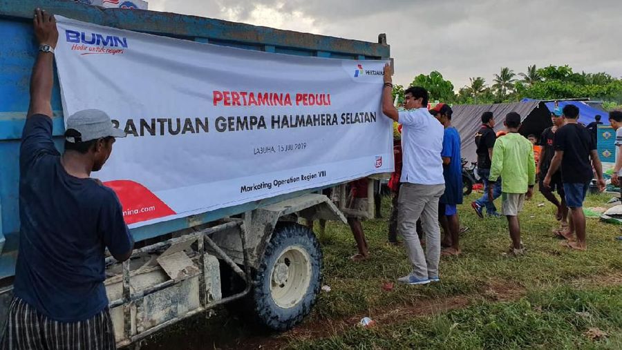 Pertamina Kirim Bantuan untuk Korban Gempa Bumi Halmahera Selatan