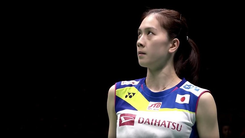 Aya Ohori, pebulutangkis cantik asal Jepang, berhasil menarik perhatian penonton di Indonesia Open 2019, Rabu (17/7)
