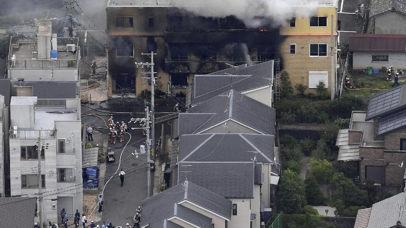 Studio animasi di Kyoto, Jepang, sengaja dibakar pada Kamis (18/7) menyebabkan puluhan orang diduga meninggal dan mengalami luka-luka.