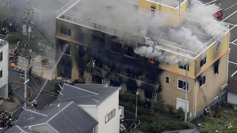 Studio animasi di Kyoto, Jepang, sengaja dibakar pada Kamis (18/7) menyebabkan puluhan orang diduga meninggal dan mengalami luka-luka.