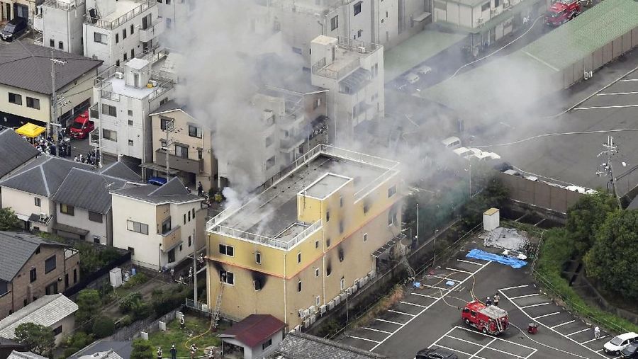 Studio animasi di Kyoto, Jepang, sengaja dibakar pada Kamis (18/7) menyebabkan puluhan orang diduga meninggal dan mengalami luka-luka.
