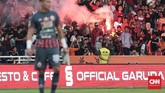 Ini menjadi modal positif bagi Persija Jakarta yang bakal bertolak ke Stadion Andi Mattalatta pada leg kedua, Minggu (28/7). (CNN Indonesia/Andry Novelino)