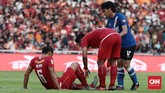 Duel Persija Jakarta vs PSM Makassar berjalan sengit dan sempat memanas karena tempo permainan yang tinggi. (CNN Indonesia/Andry Novelino)