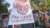 Kegiatan pawai bebas plastik diisi dengan pawai, orasi, flash mob, monster sampah dan pertunjukan musik. (ANTARA FOTO/Akbar Nugroho Gumay)