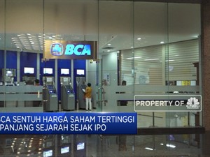 BBCA Sentuh Harga Saham Tertinggi Sejak IPO