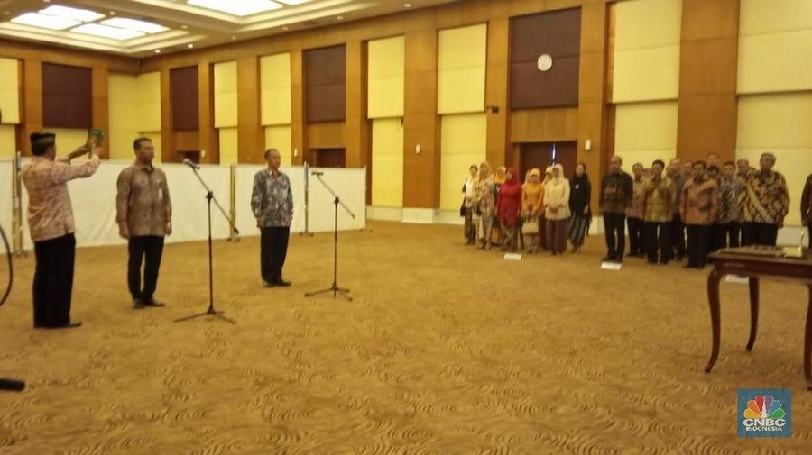 Menteri Keuangan (Menkeu) Sri Mulyani Indrawati melantik Direktur Jenderal Perbendaharaan Kementerian Keuangan