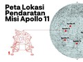 INFOGRAFIS: Peta Lokasi Pendaratan Misi Apollo 11 di Bulan