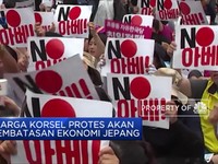 Buntut Pembatasan Ekspor, Warga Korsel Demo di Kedubes Jepang