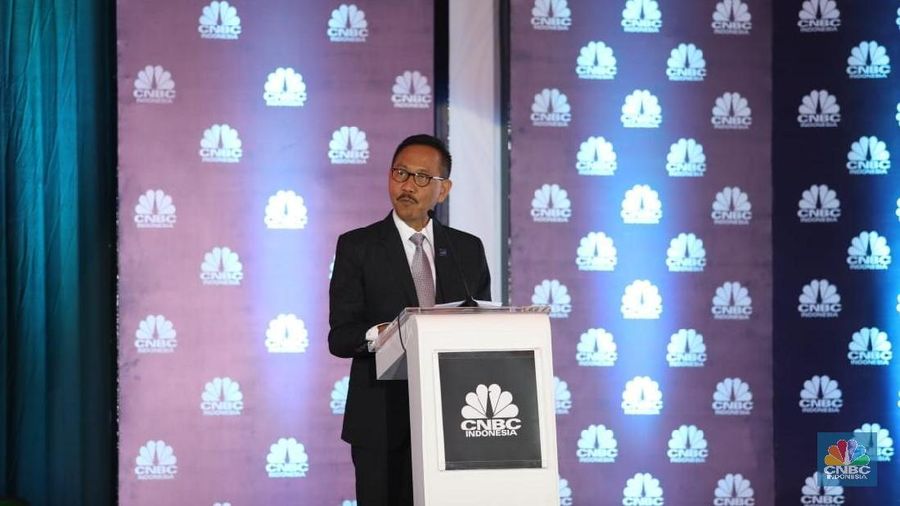 Vice President Asian Development Bank, Bambang Susantono dalam acara CNBC Indonesia Conference dengan tema