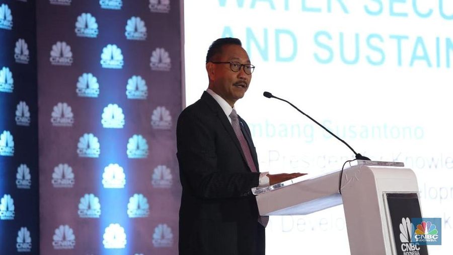 Vice President Asian Development Bank, Bambang Susantono dalam acara CNBC Indonesia Conference dengan tema