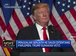 Kepala Batu, Trump Veto Larangan Kongres AS Jual Senjata