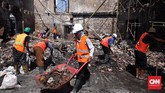 Kebakaran menghanguskan sebagian bangunan Museum Bahari yang terjadi pada 16 Januari 2018 silam. (CNN Indonesia/Hesti Rika)