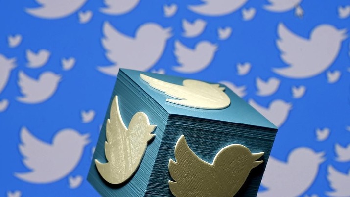 FILE PHOTO: A 3D-printed logo for Twitter is seen in this picture illustration made in Zenica, Bosnia and Herzegovina on January 26, 2016.  REUTERS/Dado Ruvic/Illustration/File Photo