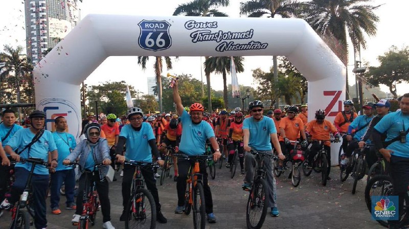 Bank Indonesia Gowes Transformasi Nusantara 2019 dengan tema 