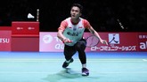 Jonatan Christie tampil impresif melawan Jan O Jorgensen di semifinal tunggal putra Japan Open 2019. Jonatan tampil agresif dan membuat Jorgensen kewalahan hingga akhirnya kalah dua gim langsung. (Dok. PBSI)