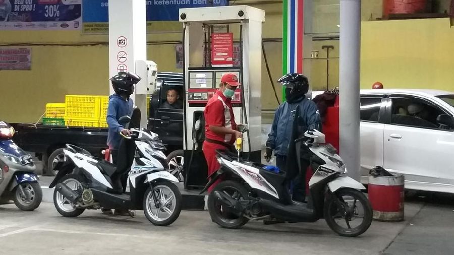 Foto/Erupsi Gunung Tangkuban Perahu, SPBU Pertamina Tetap Beroperasi/Dok. CSR Pertamina MOR III