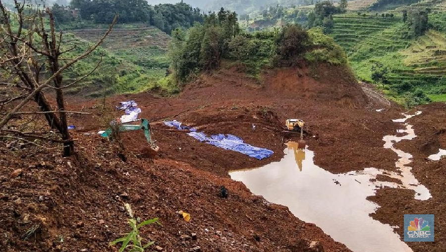Tanah longsor melanda China pada Selasa (23/7/2019).